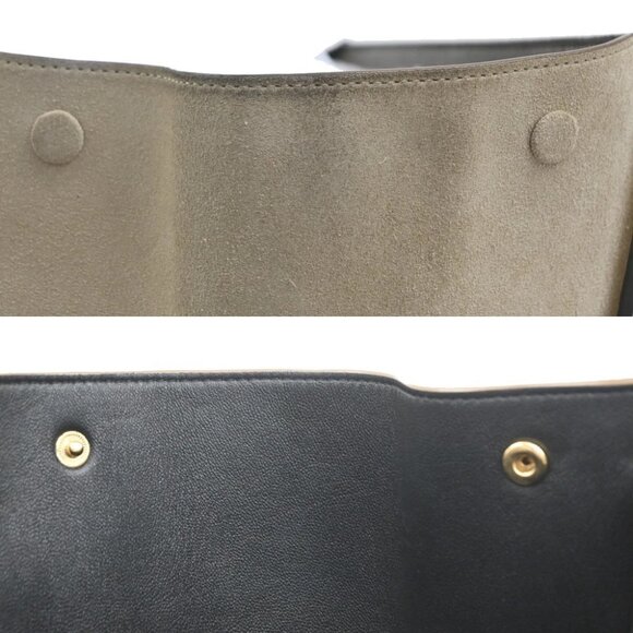 Celine Tricolor Leather & Suede Medium Trapeze Bag | myGemma  CELINE Trapeze Tricolor 2way Shoulder Hand Bag Leather Suede Khaki Beige